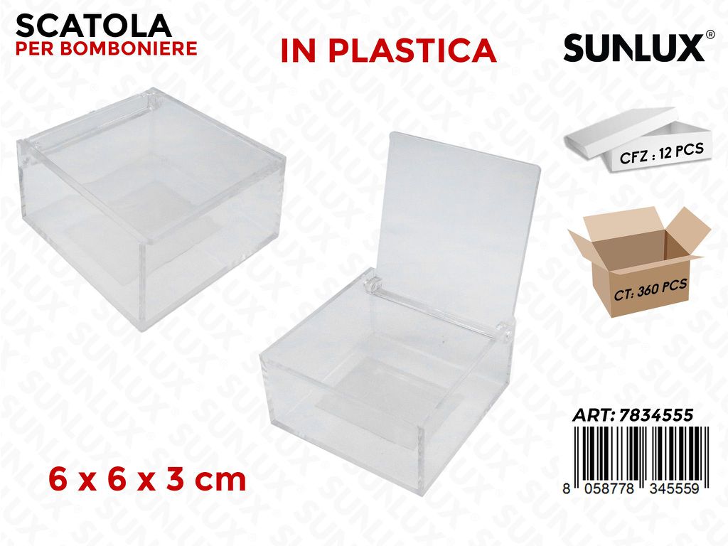 Sunlux Scatola Bomb. Plex 6*6*3CM