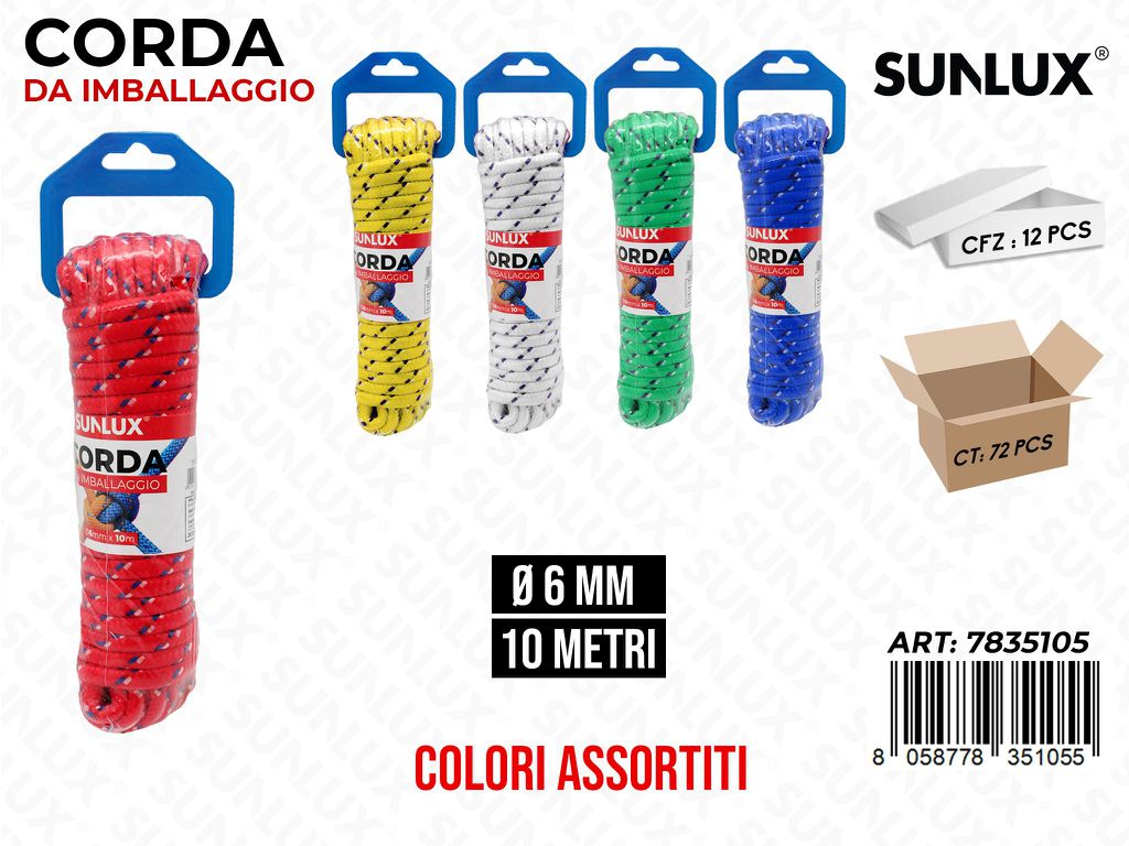 Corda Imballaggio in Nylon 6MM*10M/Pz da 12CFZ