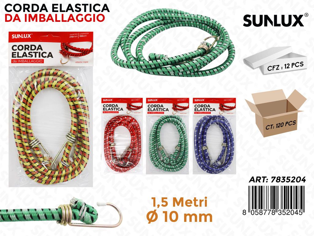 Corda Elastica da Imballaggio D. 10MM*1.50MT