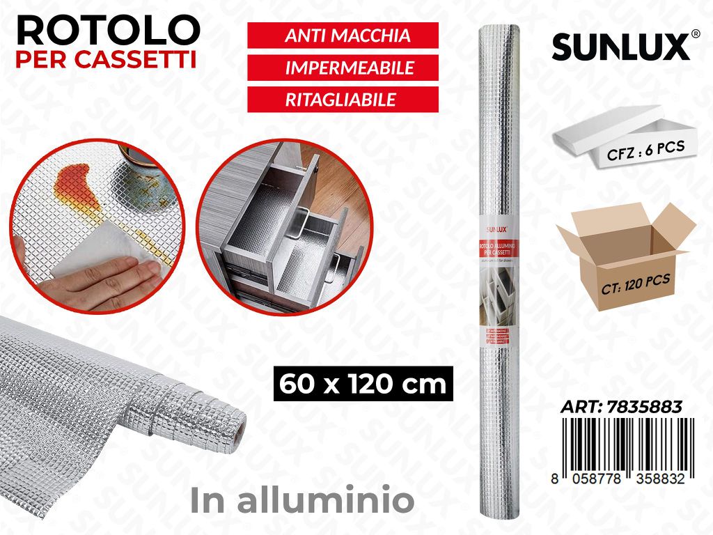 Sunlux Rot. Alluminio per Cassetti 60*120CM
