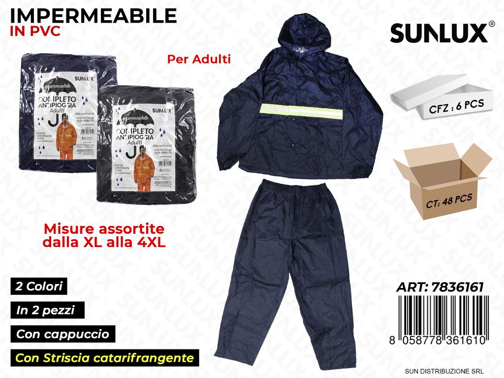 Completo Antipioggia per Adulti Mis. Ass.