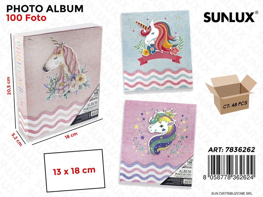 Album Foto 100F. Ass. 18*20.5*5.2 Cm / Pz da 6