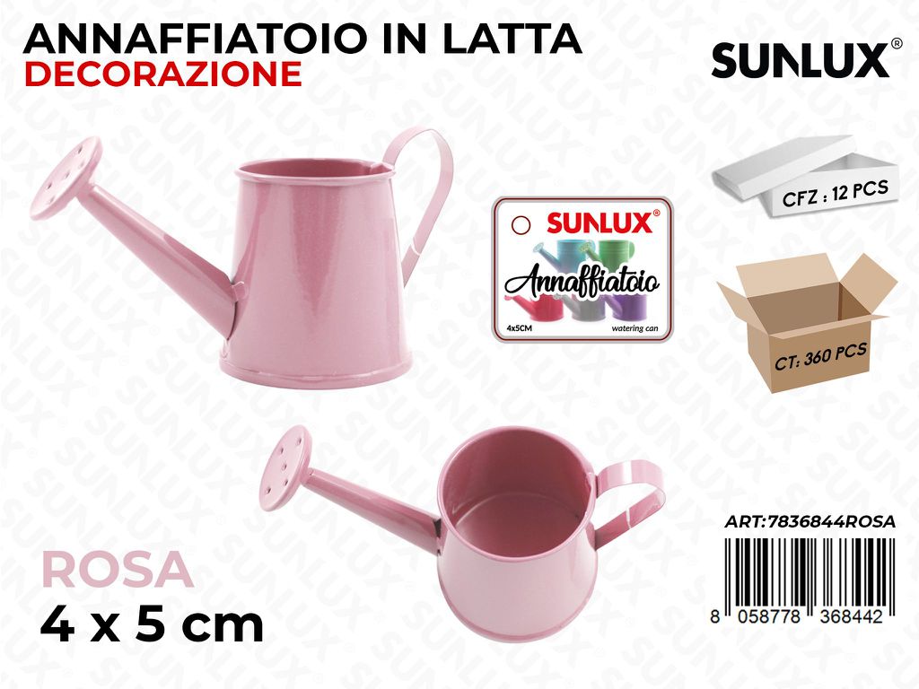 Annaffiatoio in Latta Rosa 4*5CM