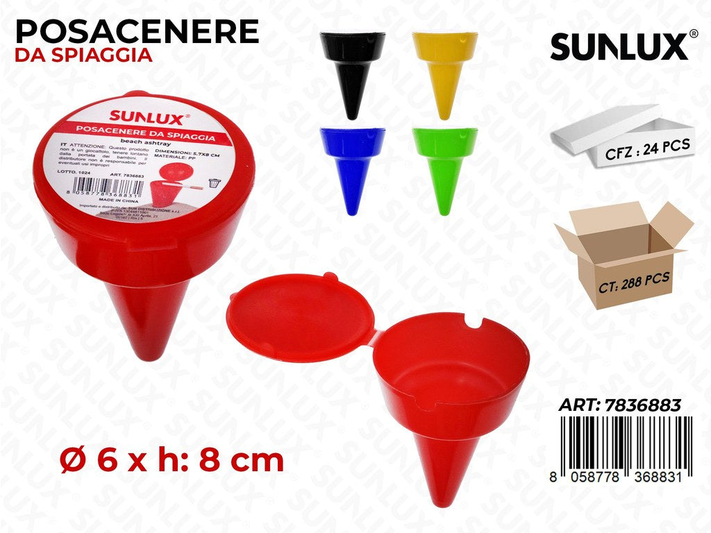 Sunlux Posacenere da Spiaggia Ass. 6*8CM