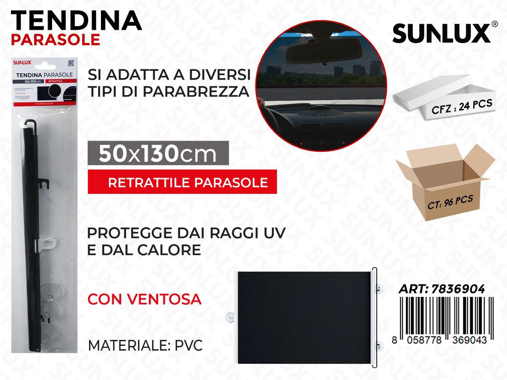 Sunlux Tendina Parasole Retrattile Pvc 50*130CM