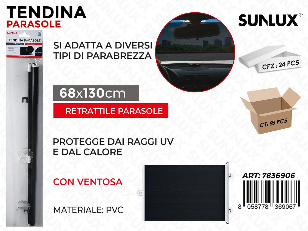 Sunlux Tendina Parasole Retrattile Pvc 68*130CM