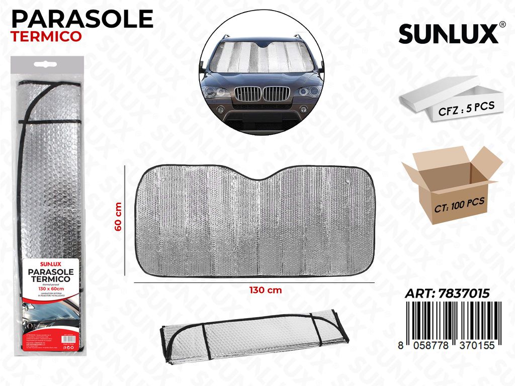 Parasole Termico 130X60CM Pz da 5