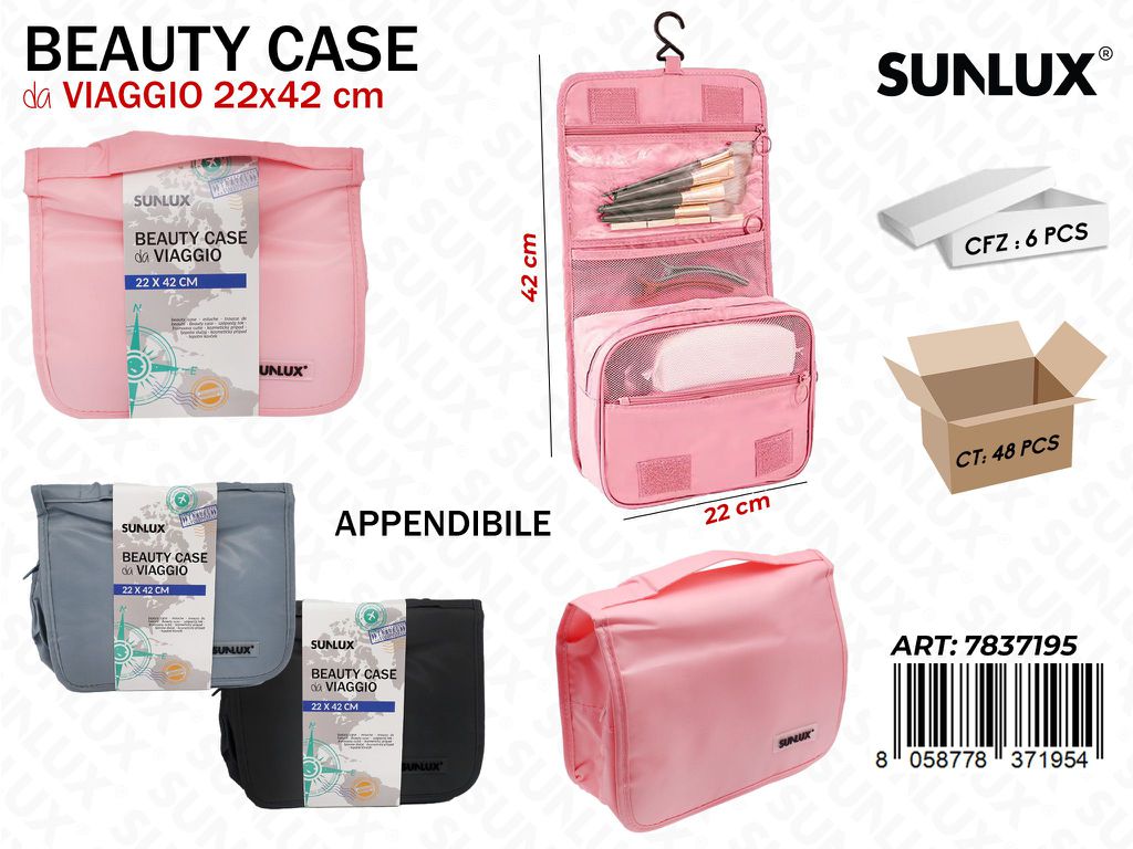 Sunlux Beauty Case da Viaggio Ass. Append. 22*42CM