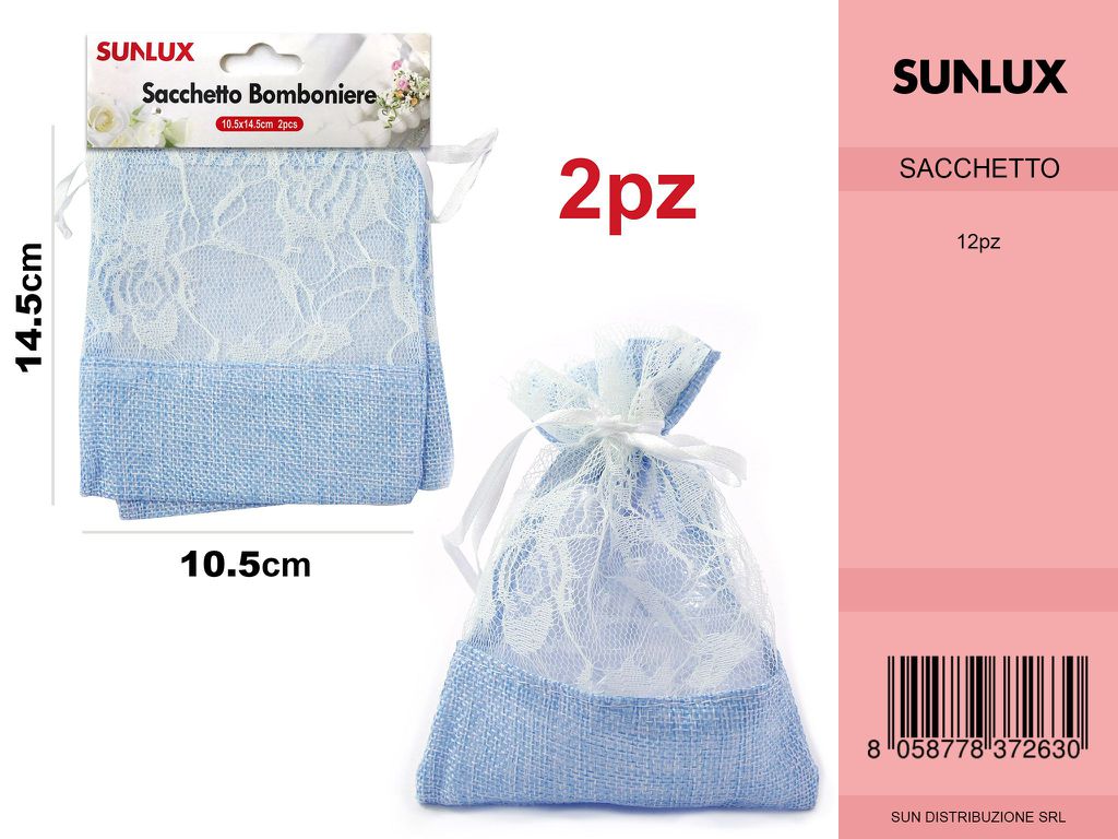 Sacchetto Bomboniere CELESTE10.5*14.5
