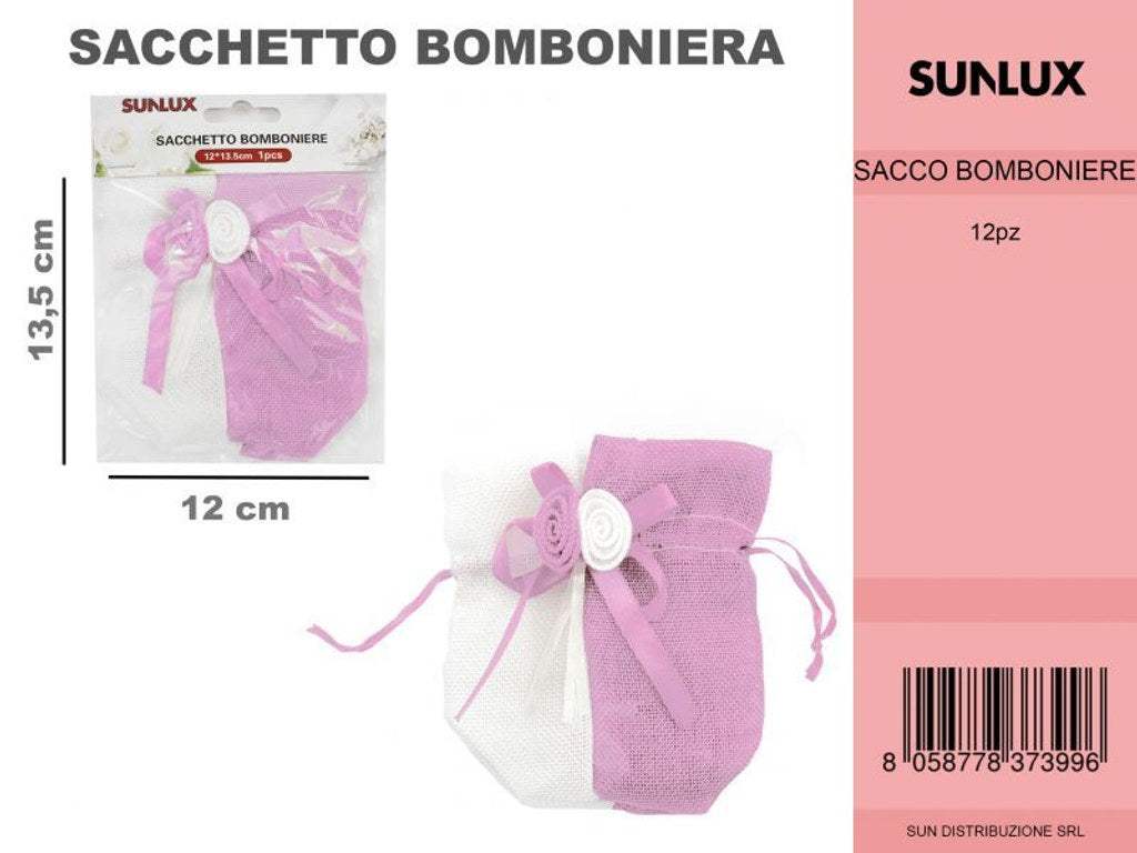Sacchetto Bomb. Bianco-rosa 1PC-12*13.5CM