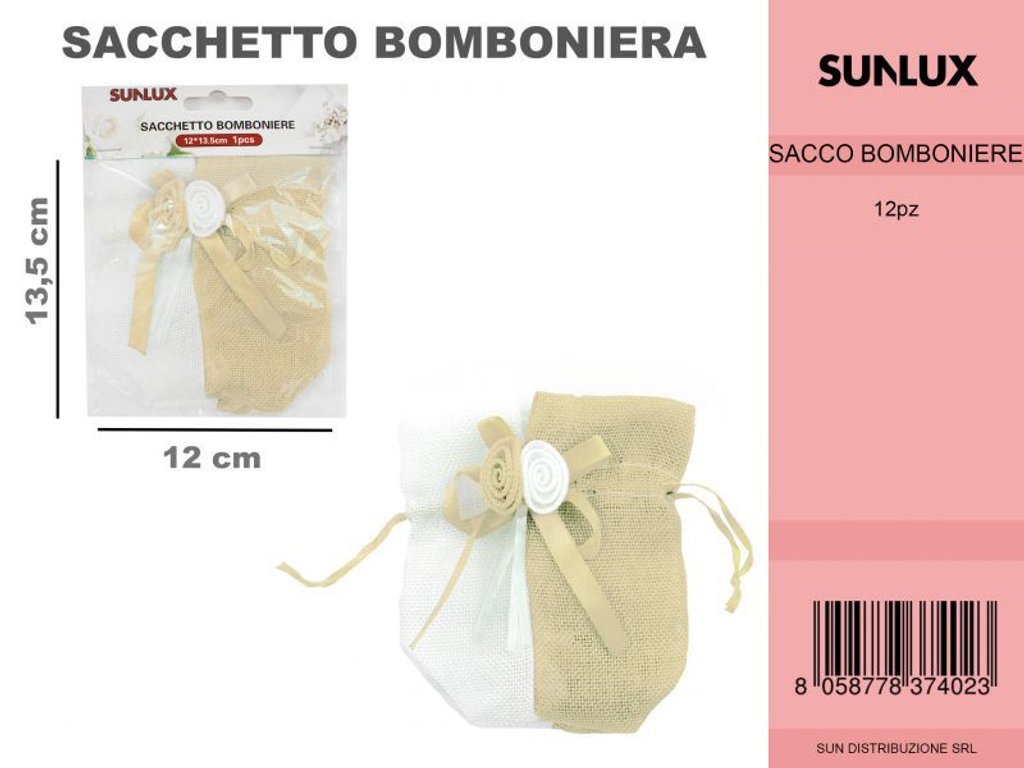 Sacchetto Bomb. Bianco-beige 1PC-12*13.5CM