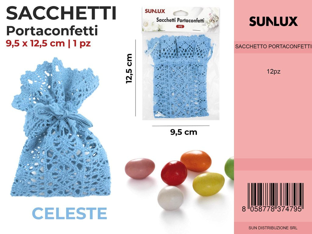 Sacchetti Portaconfetti Celeste 9.5*12.5CM
