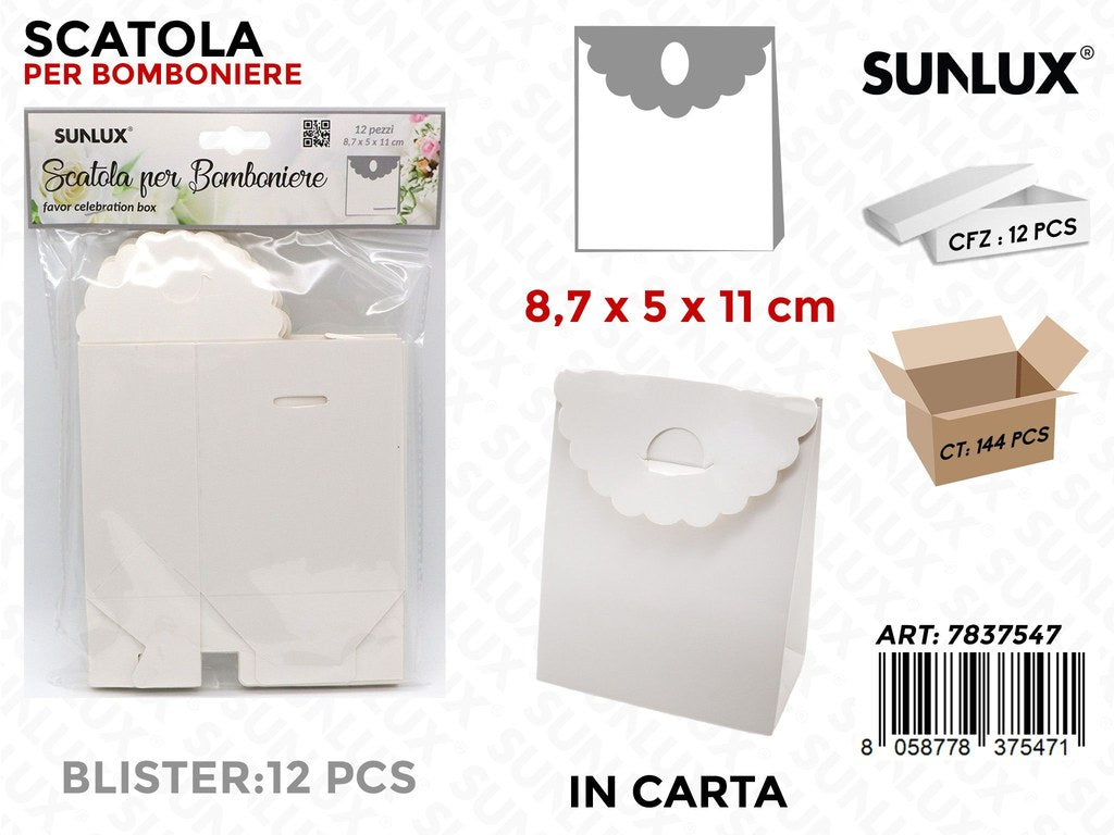 Scatola Bomboniere Carta 12PCS 8.7*5*11CM