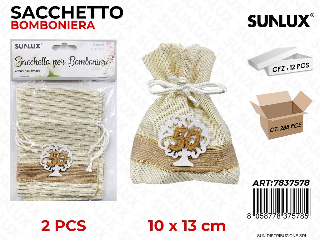 Sacchetto Bomb. 50 Anni 10*13CM 2PCS / Pz da 12