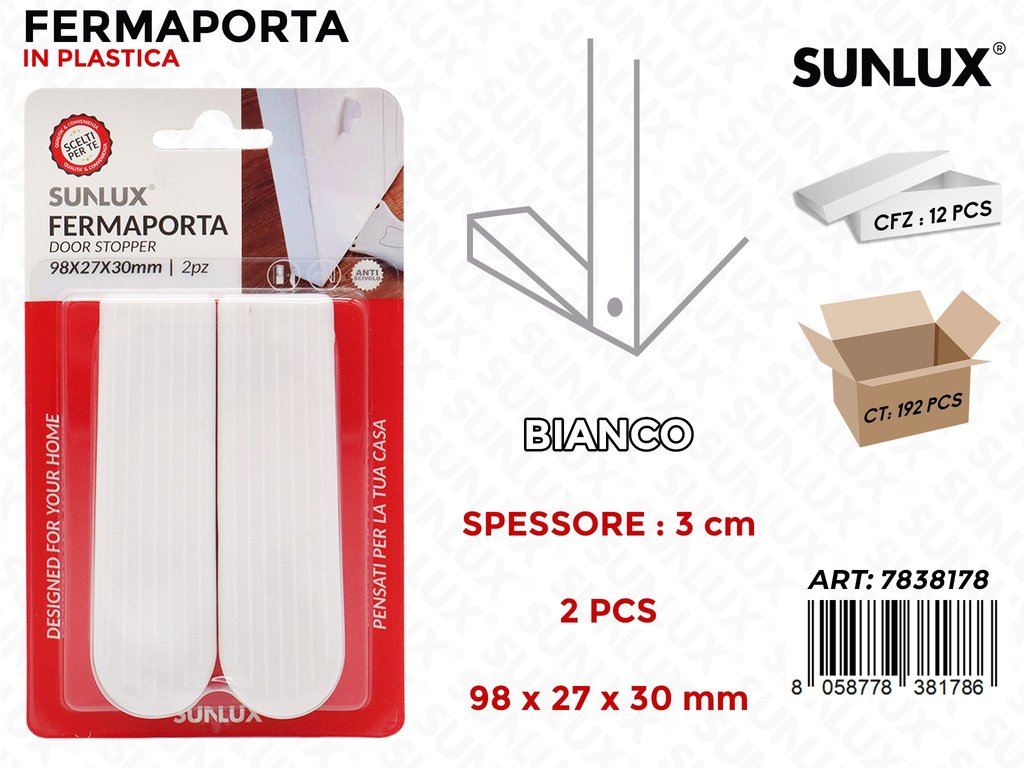Fermaporta Bianco Auto Adv 98*27*30MM
