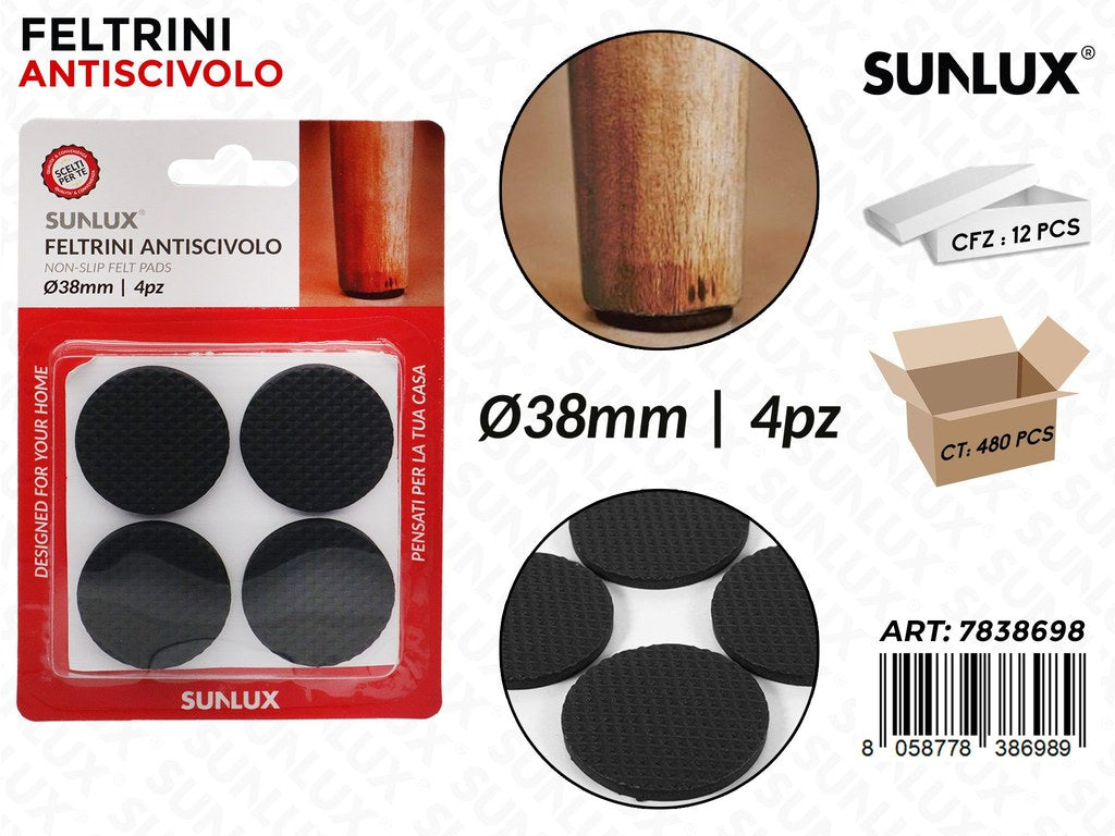 Sunlux Feltrini Antiscivolo 4PCS D.38MM