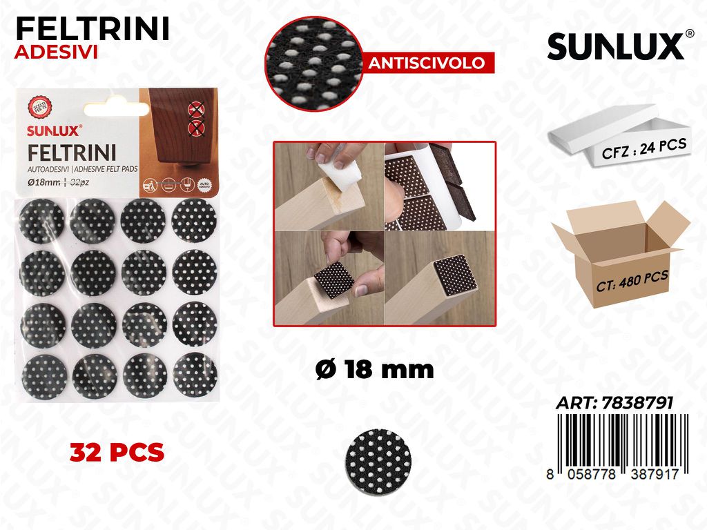 Sunlux Feltrini Adv 18PCS D.32MM