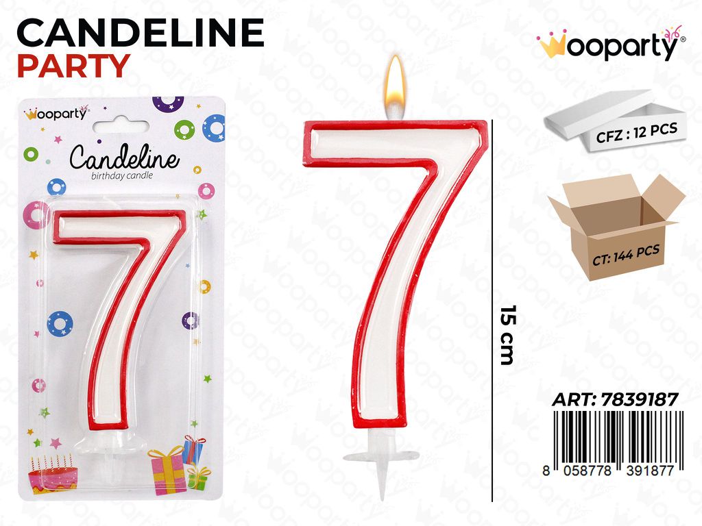 CANDELA GIGANTE N. 7 15CM /PZ DA 12**