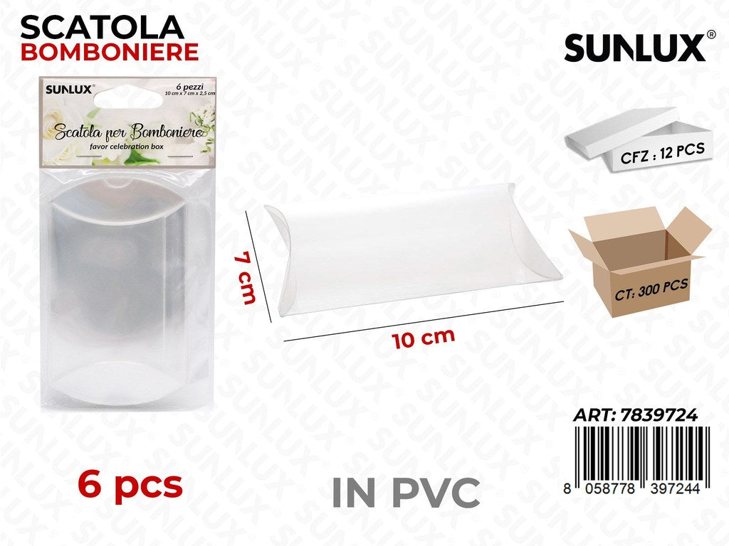 Scatola Bomb. in Pvc 6PCS 10*7CM