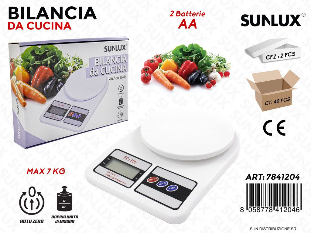 Bilancia da Cucina 7KG 16X24CM / Pz da 2