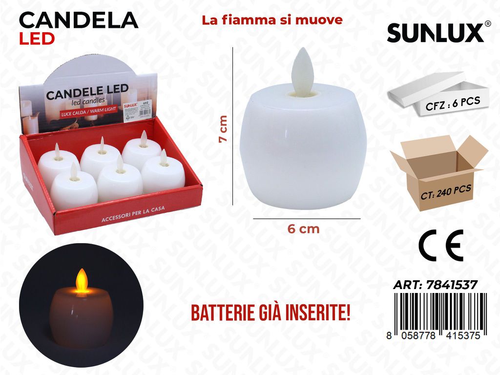Candele Led Caldo 6*7CM