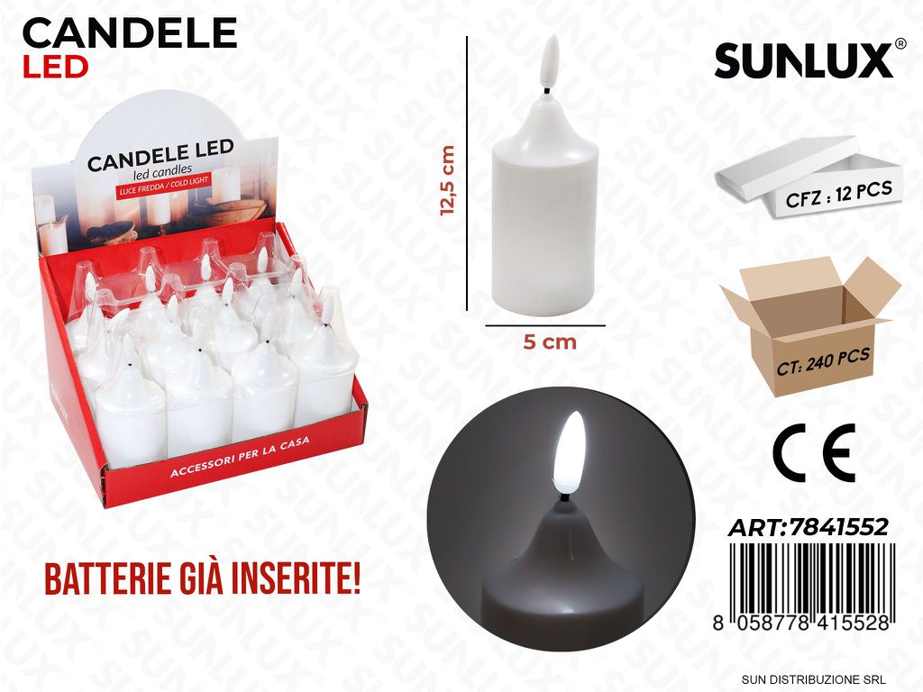 Candela Led c/ Batteria 5*12.5CM