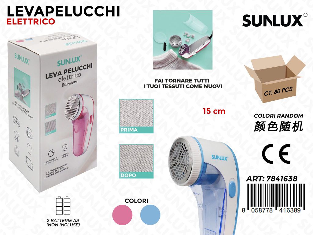 Sunlux Leva Pelucchi Elettrico Ass. 15CM