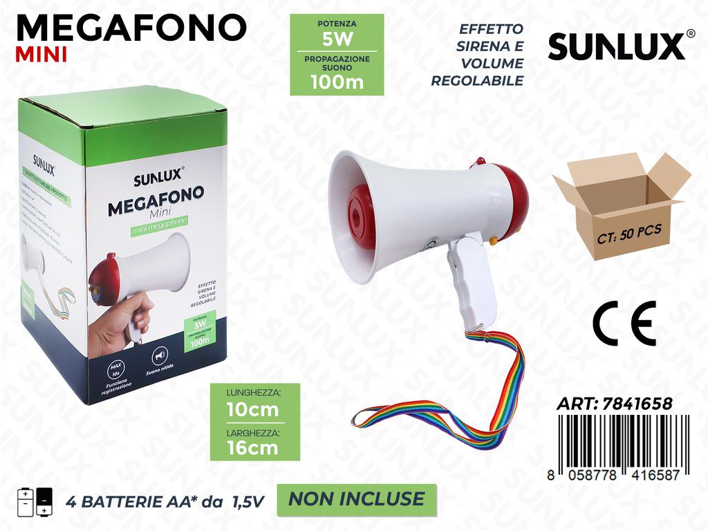 Sunlux Megafono Mini 10*16CM