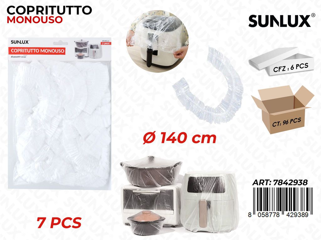 Sunlux Copritutto Monouso 7PCS D.140CM