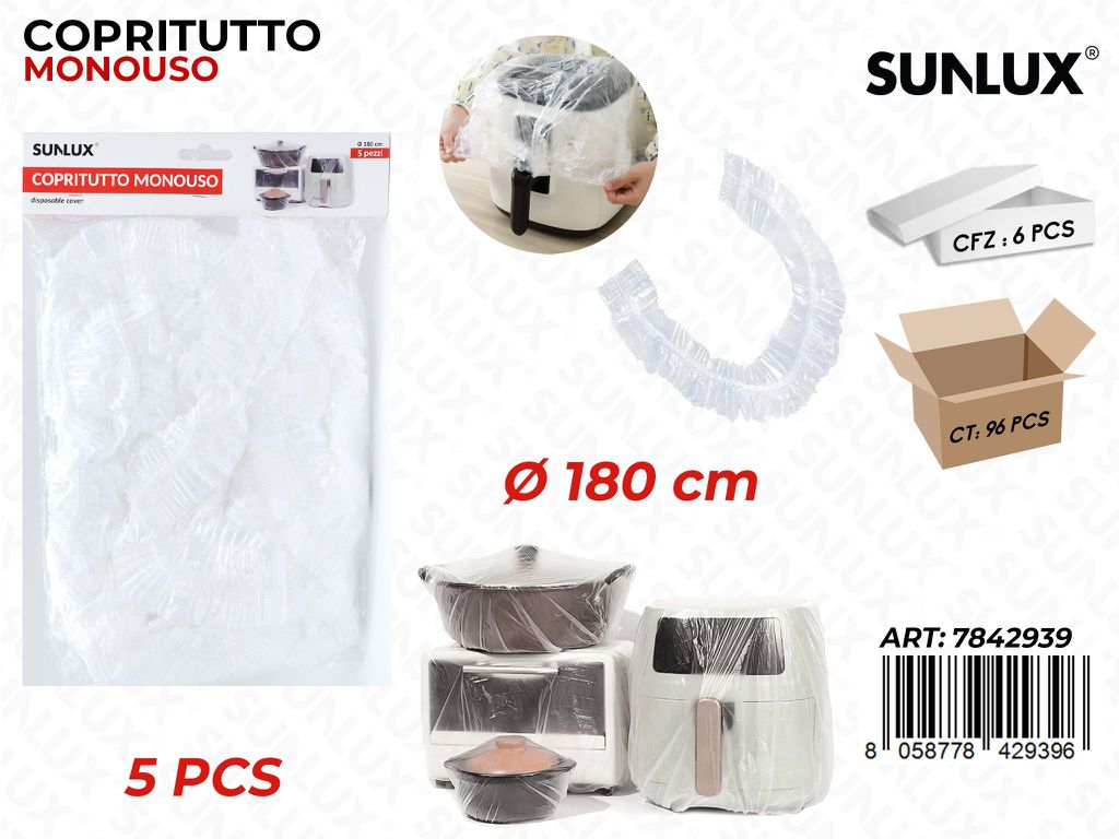Sunlux Copritutto Monouso 5PCS D.180CM