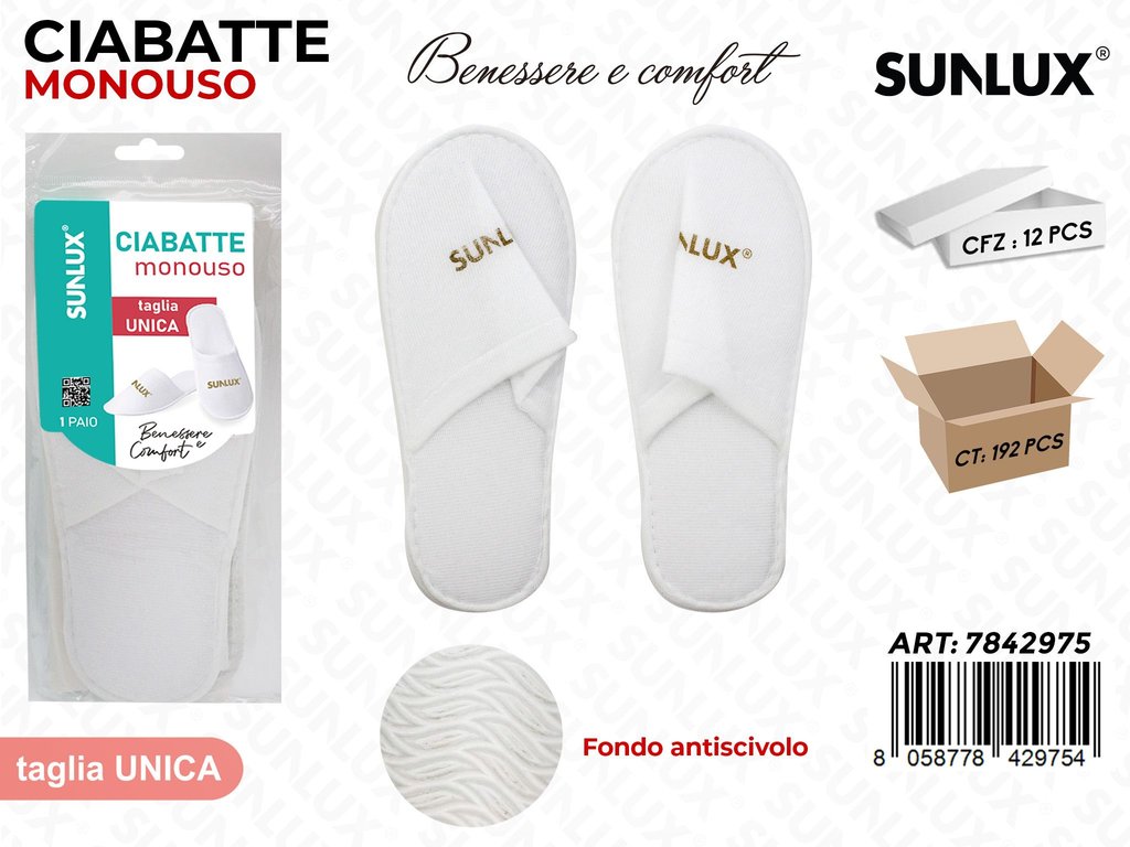 Sunlux Ciabatte Monouso Tg. Unica