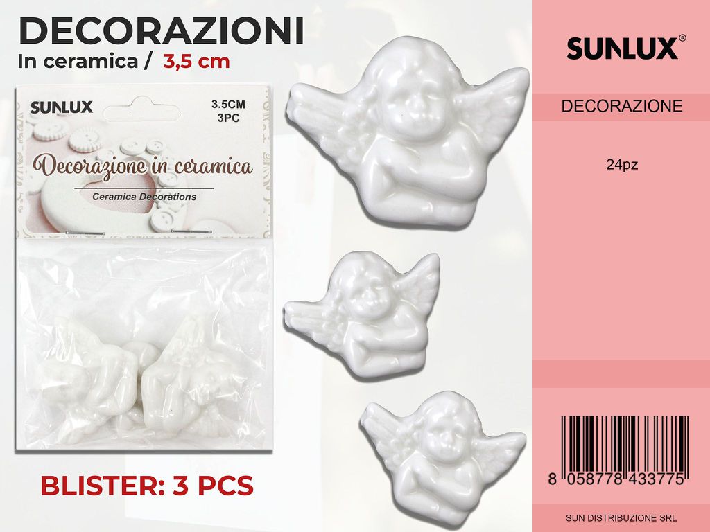 Dec. in Ceramica Angelo 3PC-3.5CM