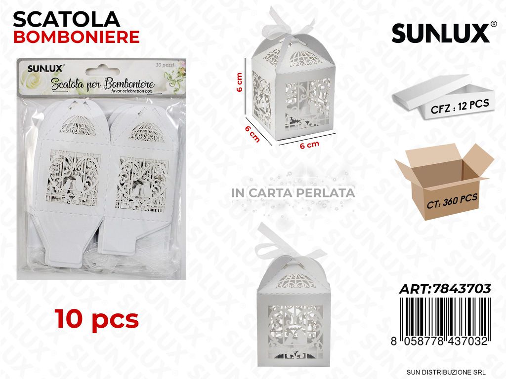 Scatola Bomb. Matrimonio 10PCS 6*6*6CM