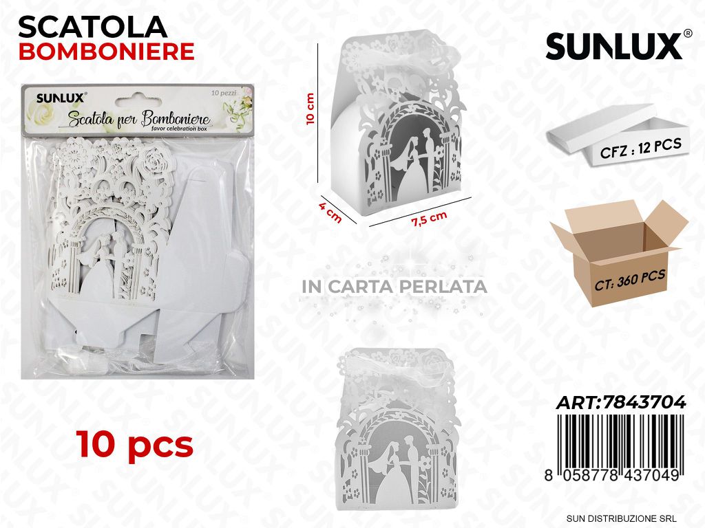 Scatola Bomb. Matrimonio 10PCS 7.5*10*4CM