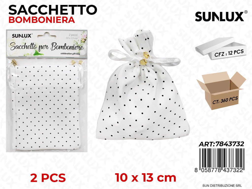 Sacchetto Bomb. Pois 2PCS 10*13CM / Pz da 12