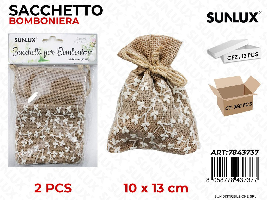 Sacchetto Bomb. Beige 2PCS 10*13CM / Pz da 12