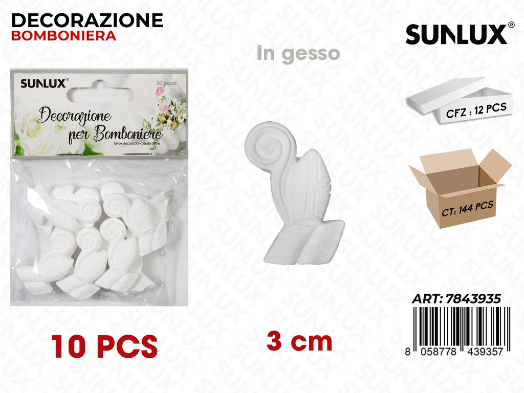 Sunlux Dec. Bomb. Gesso Cresima 10PCS 3CM