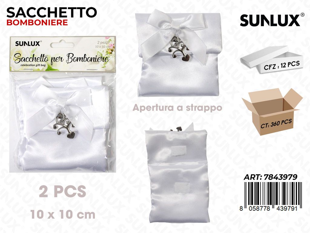 Sunlux Sacchetto Bomb. Bia. 2PCS 10*10CM