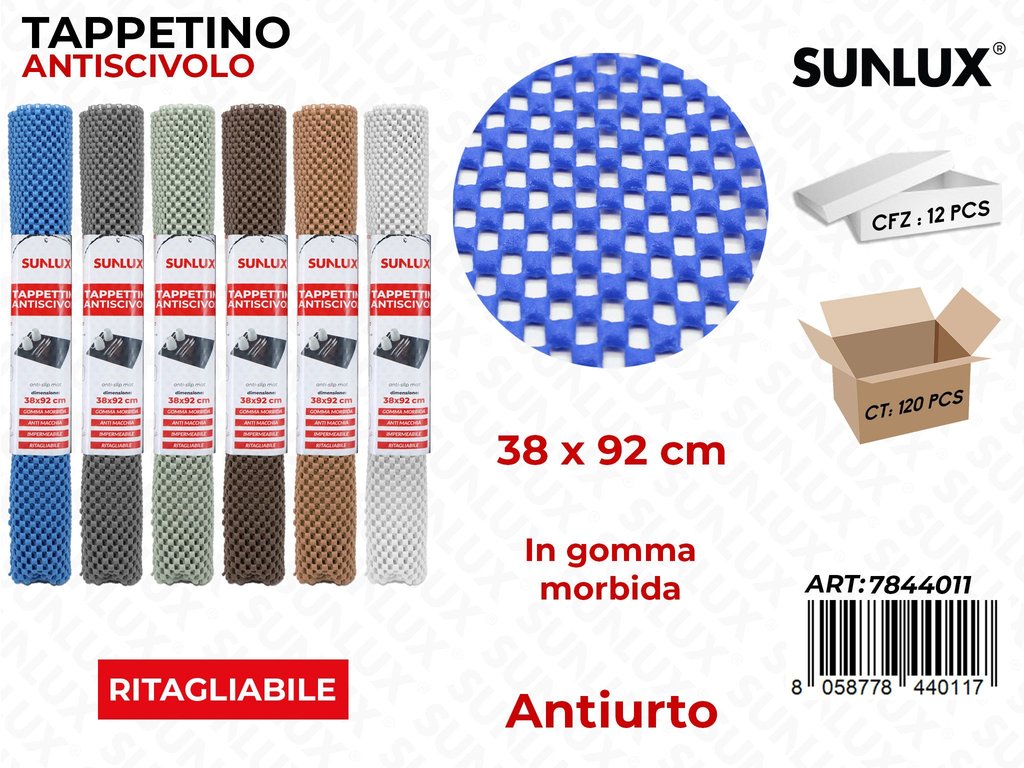 Tappeto Antiscivolo Gomma Ass. 38*92CM