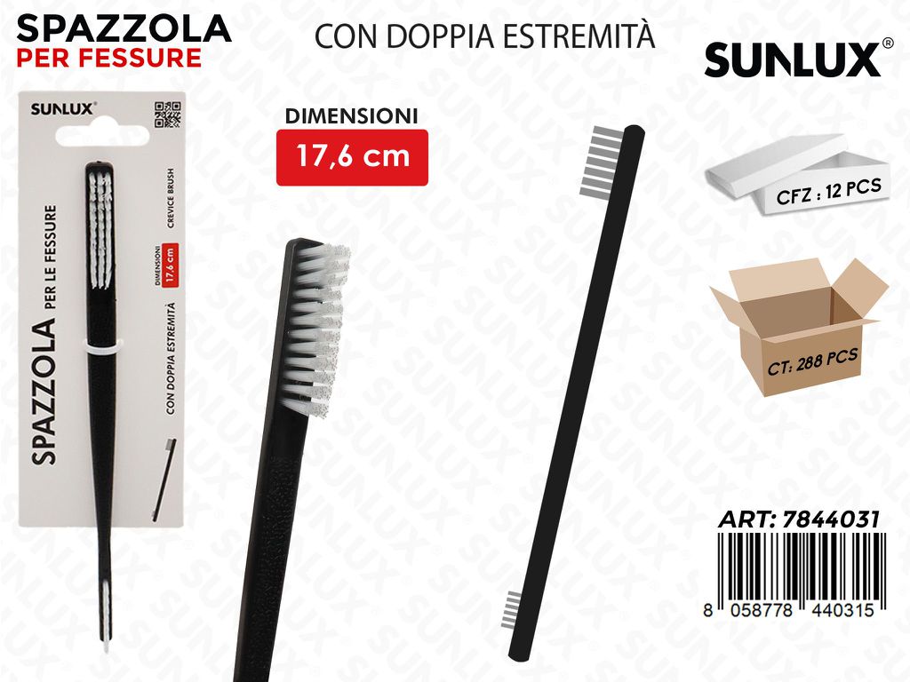 Sunlux Spazzola per Fessure Doppia 17.6CM