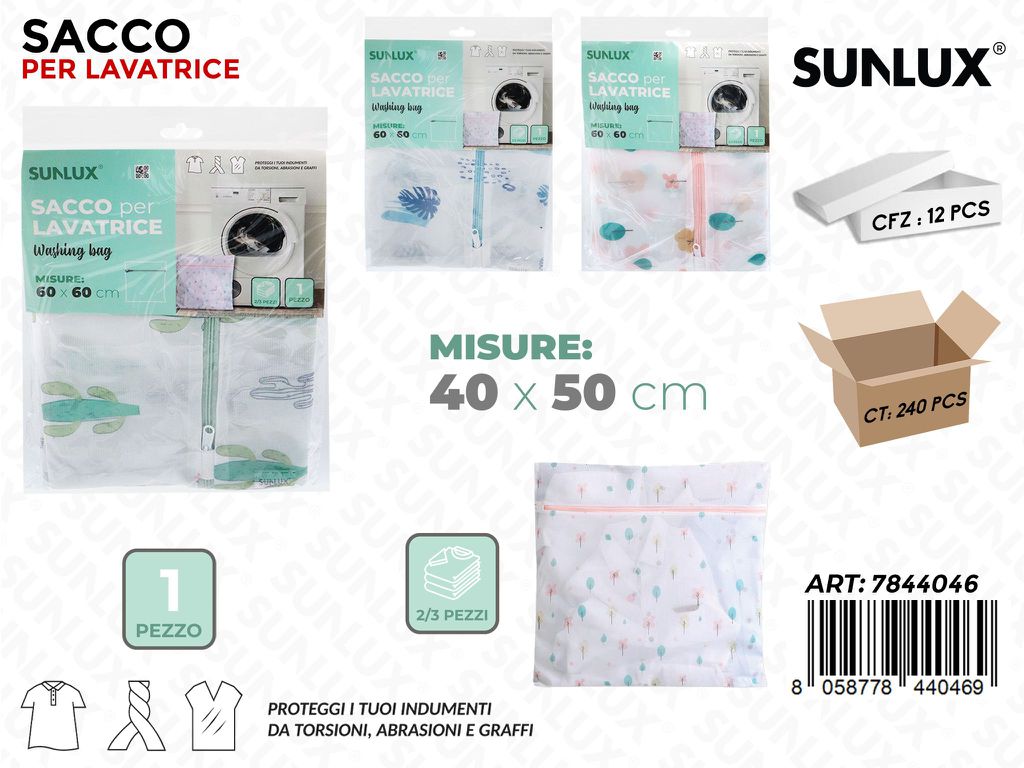 Sunlux Sacco per Lavatrice 40*50CM Ass.
