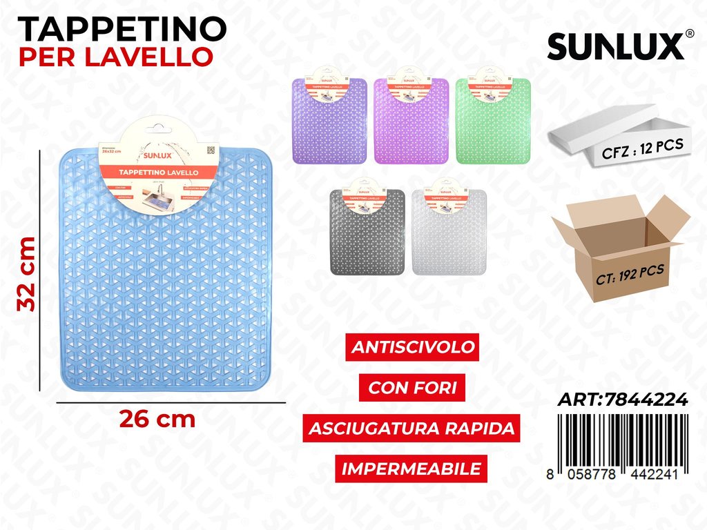 Sunlux Tappetino Lavello Ass. 26*32CM