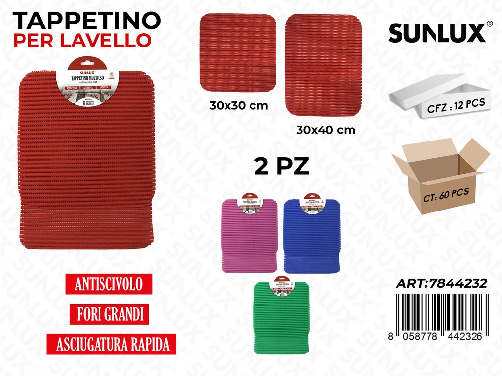 Sunlux Tappetino Lavello 2PCS Ass. Ass.