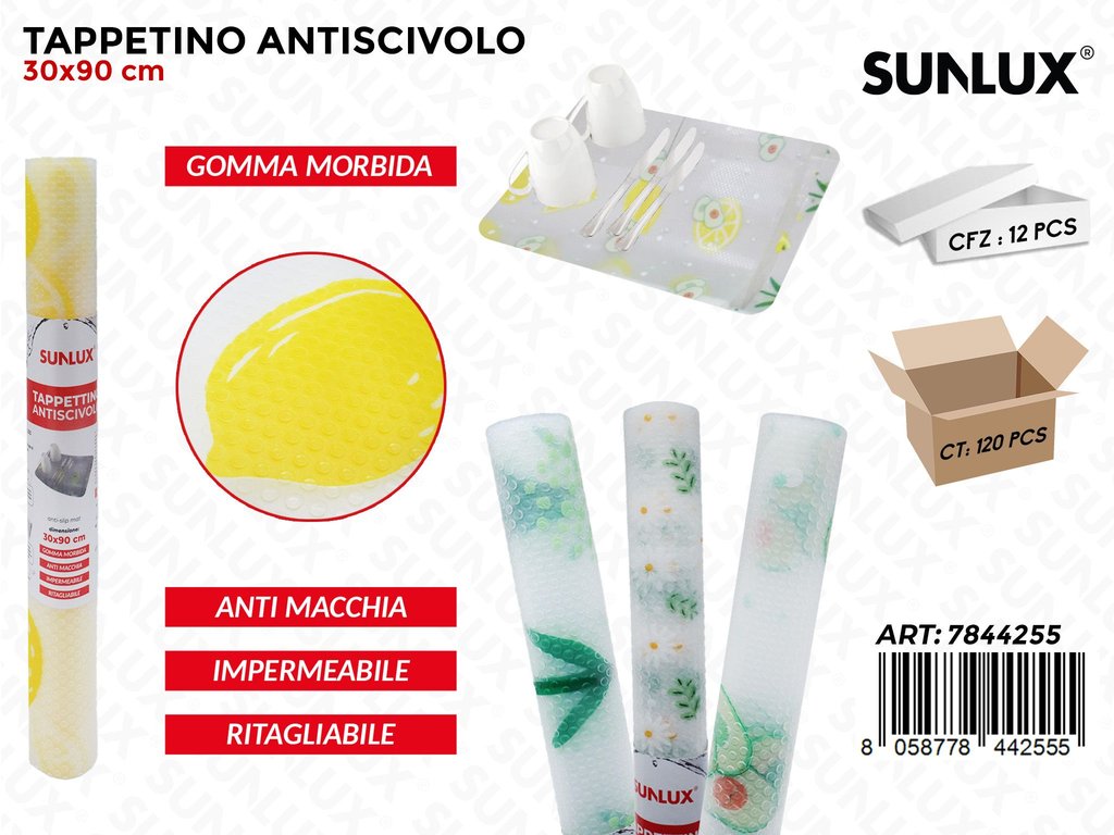 Sunlux Tappetino Antiscivolo Imp. Gomma ASS.30*90CM