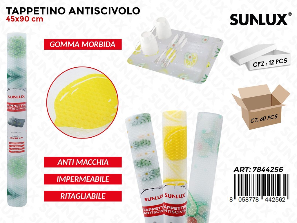 Sunlux Tappetino Antiscivolo Imp. Gomma ASS.45*90CM