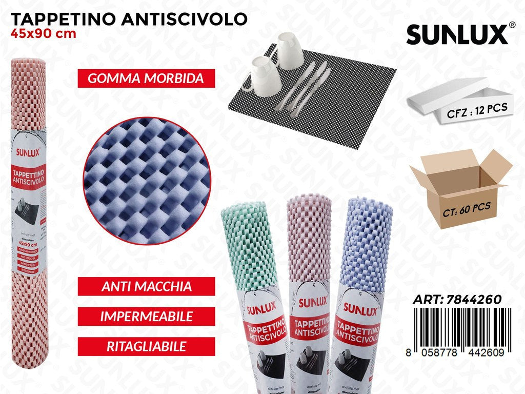 Sunlux Tappetino Antiscivolo Imp. Gomma Ass. 45*90CM
