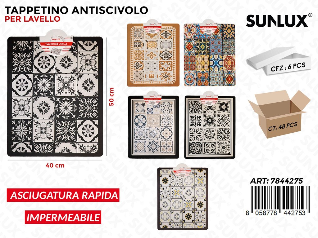 Sunlux Tappetino Antisc. Lavello Ass. 40*50CM