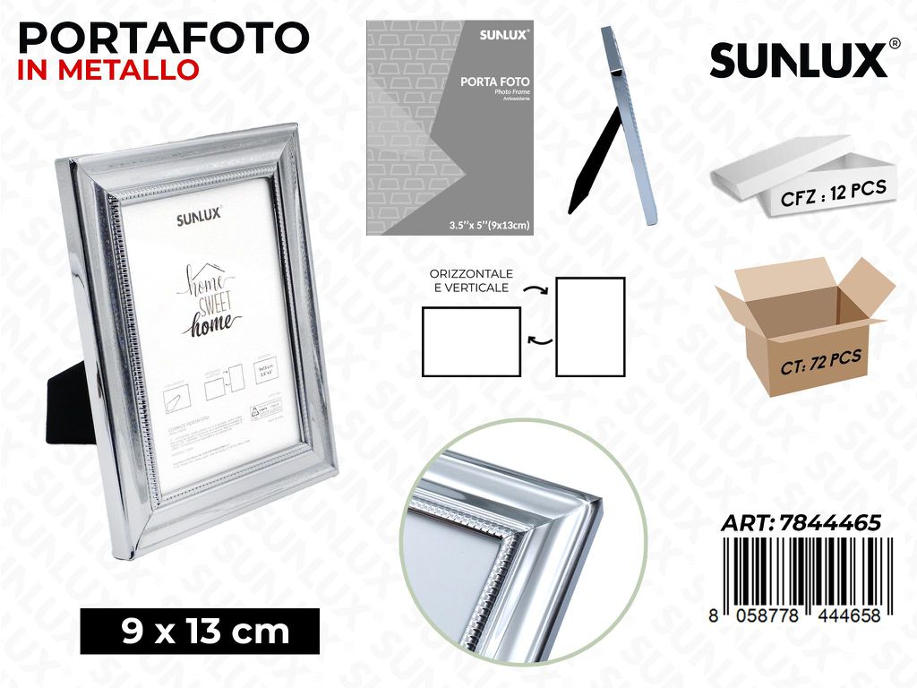 Sunlux Portafoto Metallo c/ Supp. 9*13CM