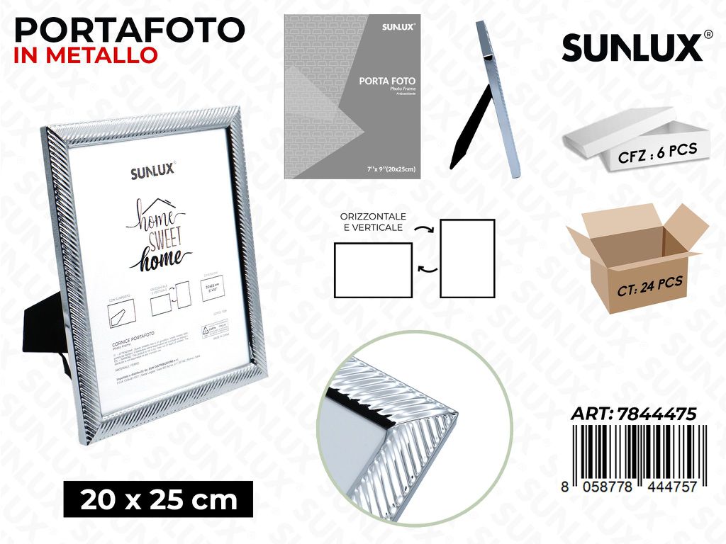 Sunlux Portafoto Metallo c/ Supp. 20*25CM