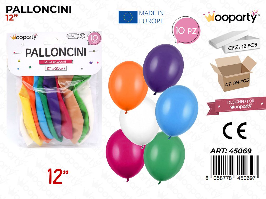 Palloncino Multicolor Ass. 12 10Pcs